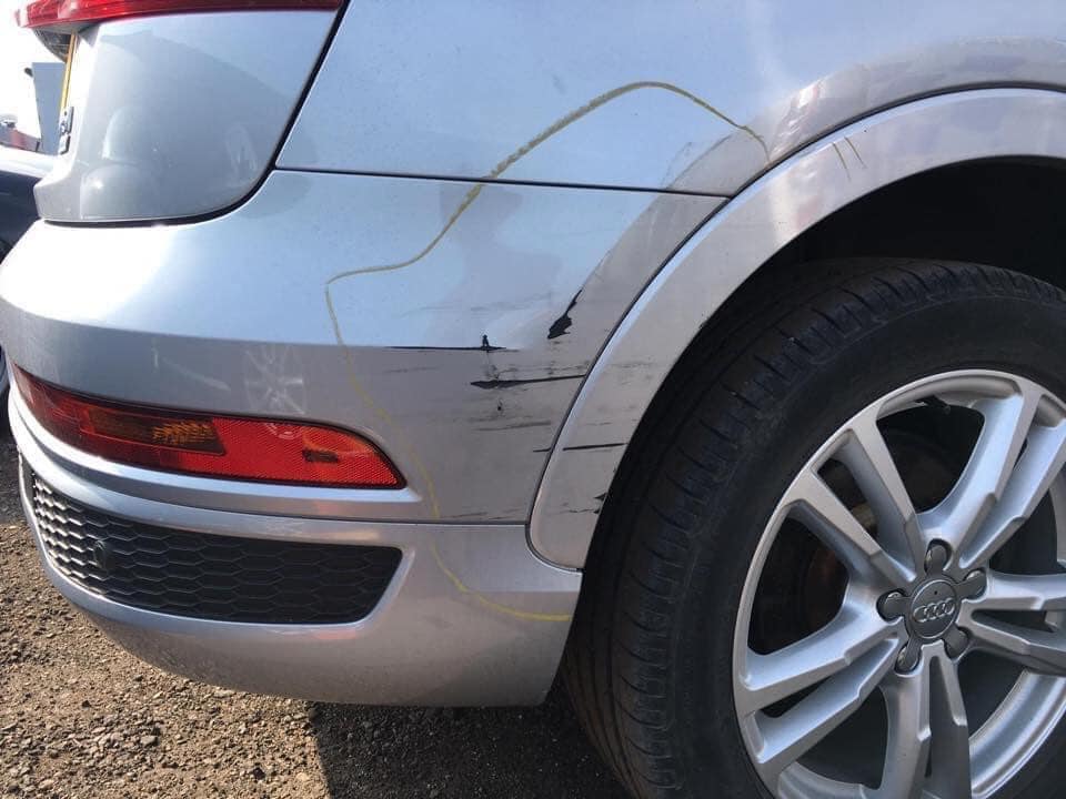 Car paint repair before