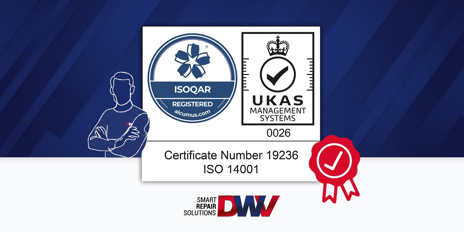 DWV achieves ISO environmental standard iso standard
