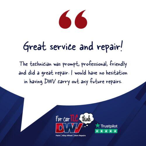 "Great service and repair!" - Trustpilot Review