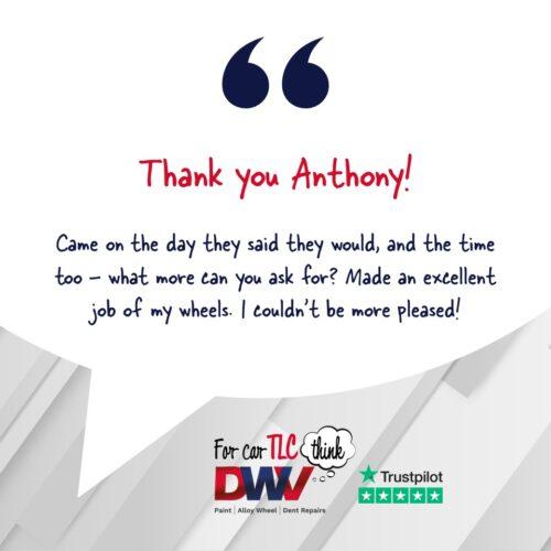 "Thank you Anthony!" - Trustpilot Review