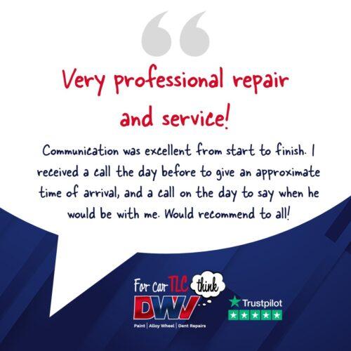 "Very professional repair and service!" - Trustpilot Review